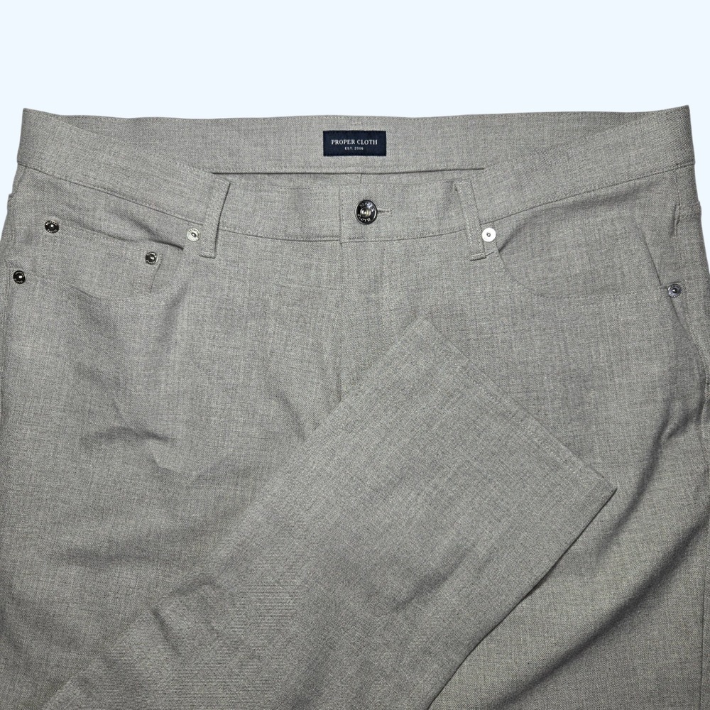 Proper Cloth Flannel Performance Stretch Pants 5-Pocket CP-P418 Mens ~36x32 READ